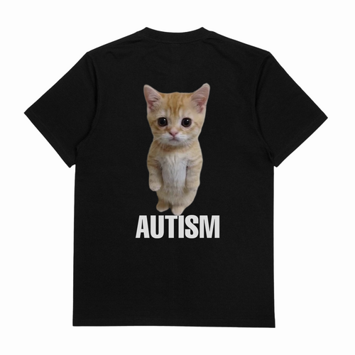 Autism Cat T-Shirt (Backprint)