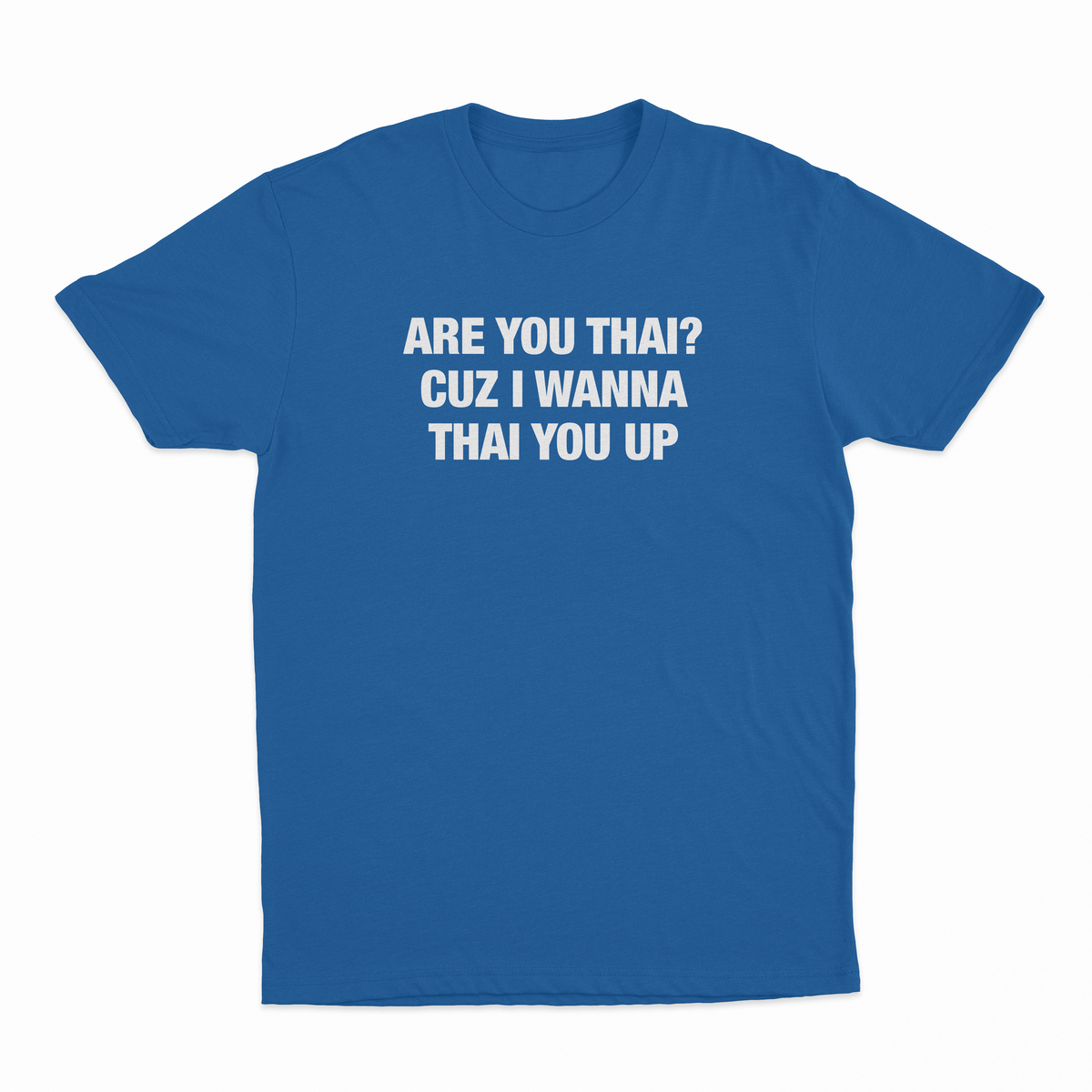 Are You Thai Cuz I'm Wanna Thai You Up Text Only T-Shirt