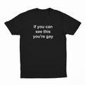 If You Can See This You're Gay T-Shirt